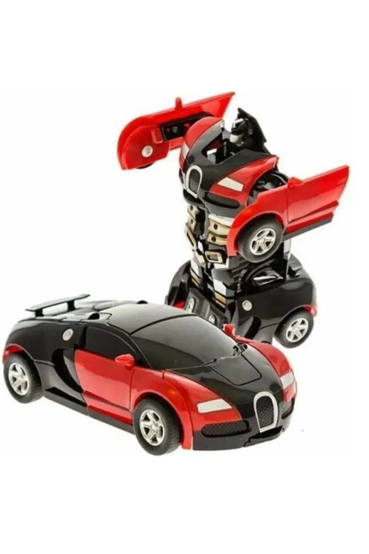 Transformer Robot Çek Bırak Kendinden Robota Dönüşen 1:32 Bugatti Oyuncak Araba
